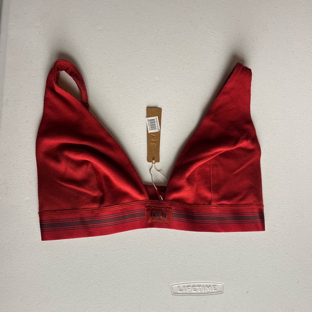 Skims Brick Cotton Rib Bralette